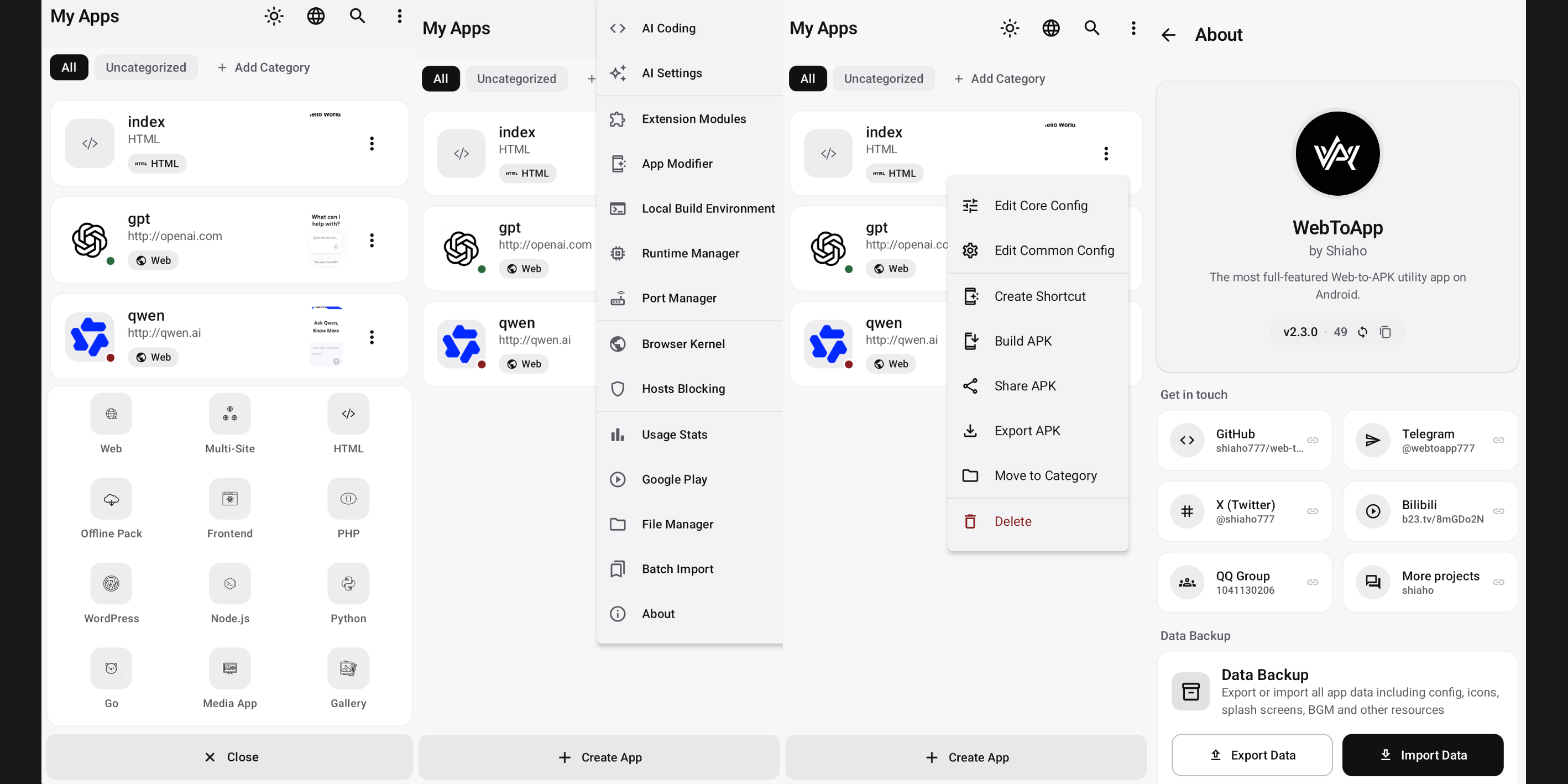web-to-app website preview